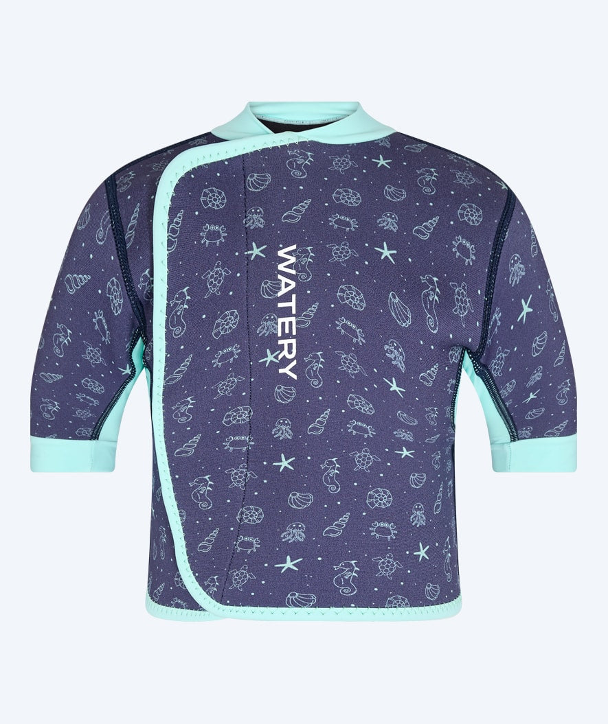 Watery neopren tröja för barn - Baia Top - Atlantic Turquoise