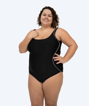 Watery baddräkt plus size för dam - Marilla - Svart