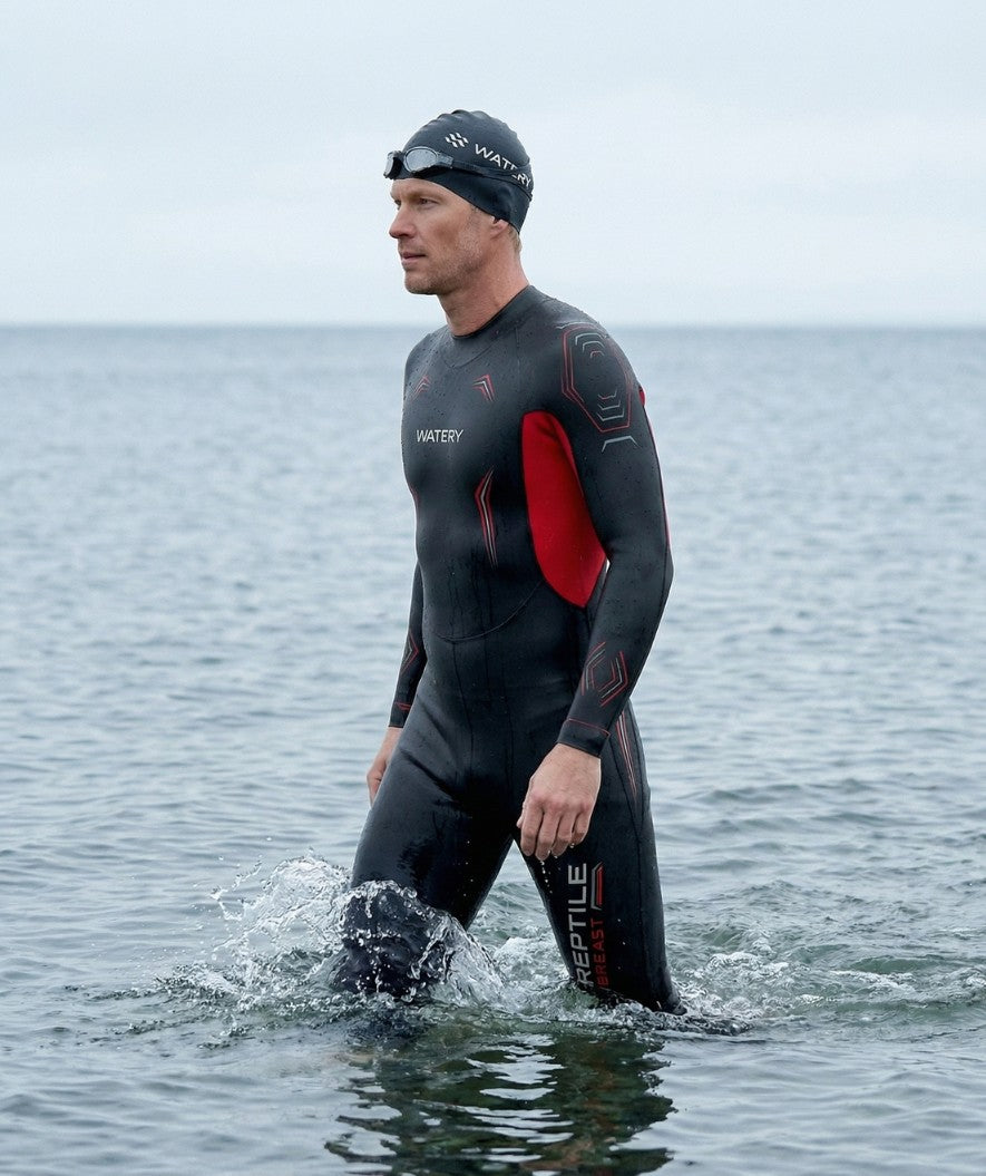 Watery våtdräkt för herr - Reptile Breast - Orange