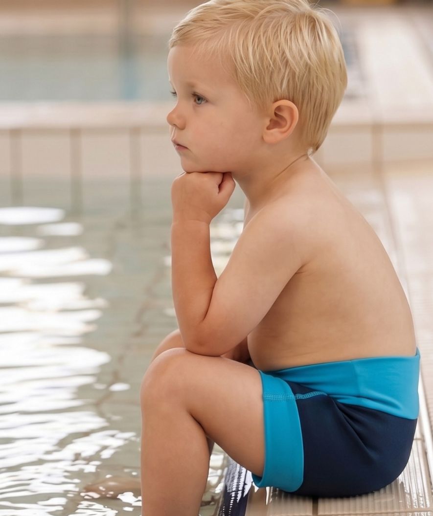 Watery blöjbadbyxor för barn - Neoprene Swim Nappy - Atlantic Blue