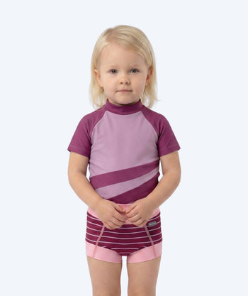 Watery blöjbadbyxor för barn - Neoprene Swim Nappy - Nordic Rosa Stripes