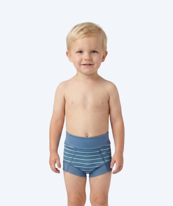 Watery blöjbadbyxor för barn - Neoprene Swim Nappy - Nordic Blue Stripes