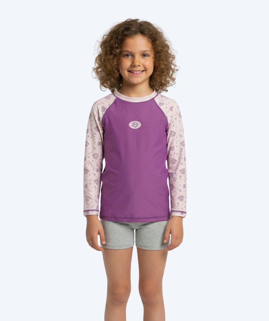 Watery UV-tröja för barn - Brandman Långärmad Rashguard - Rosa/lila