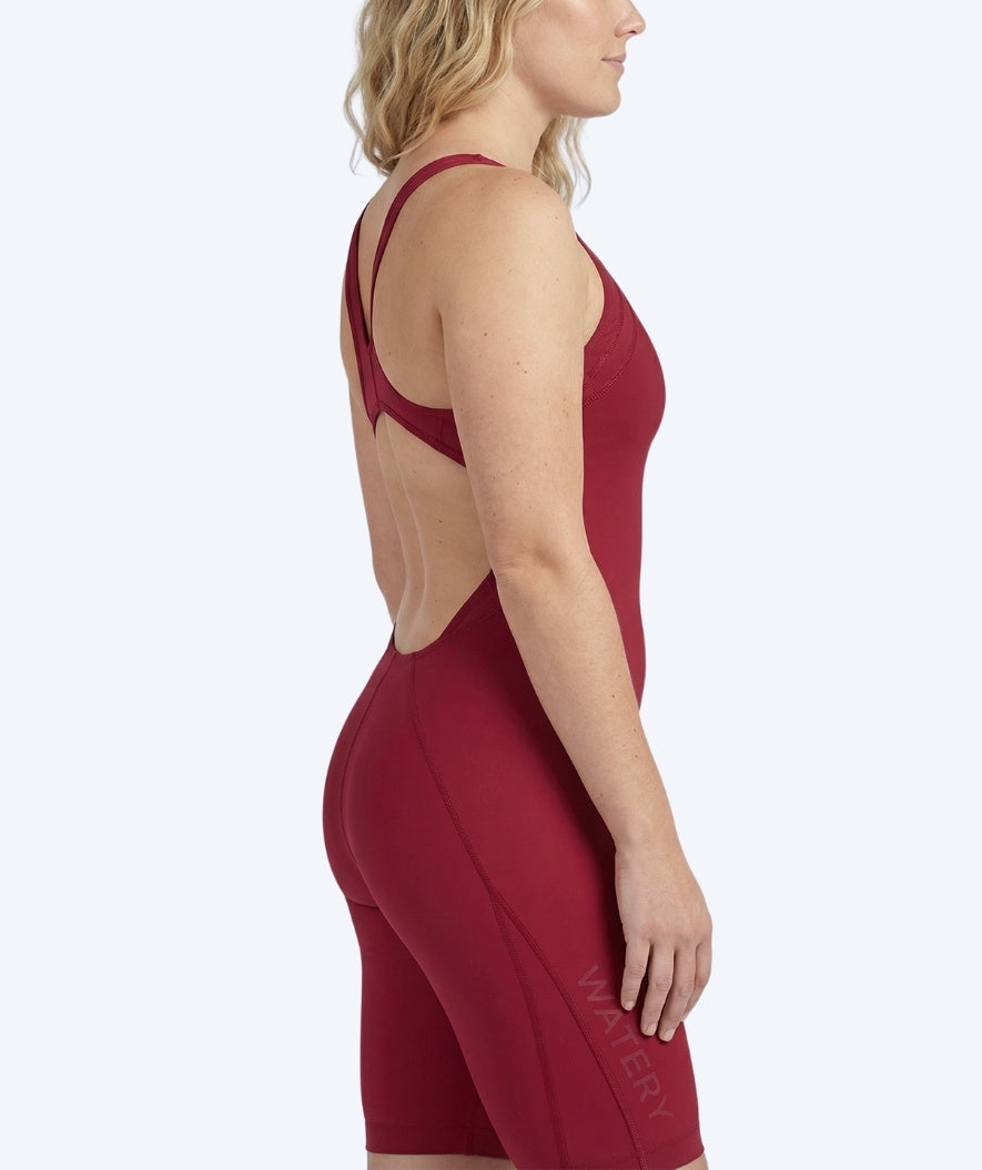 Watery tävlingsbaddräkt för dam - Rapidskin 2.0 - Röd