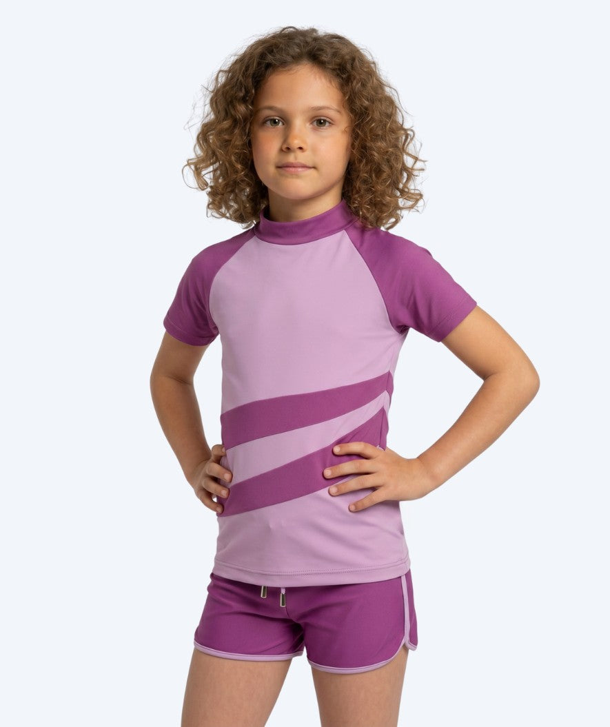 Watery UV tröja för barn - Manami Kortärmad Rashguard - Atlantic Purple