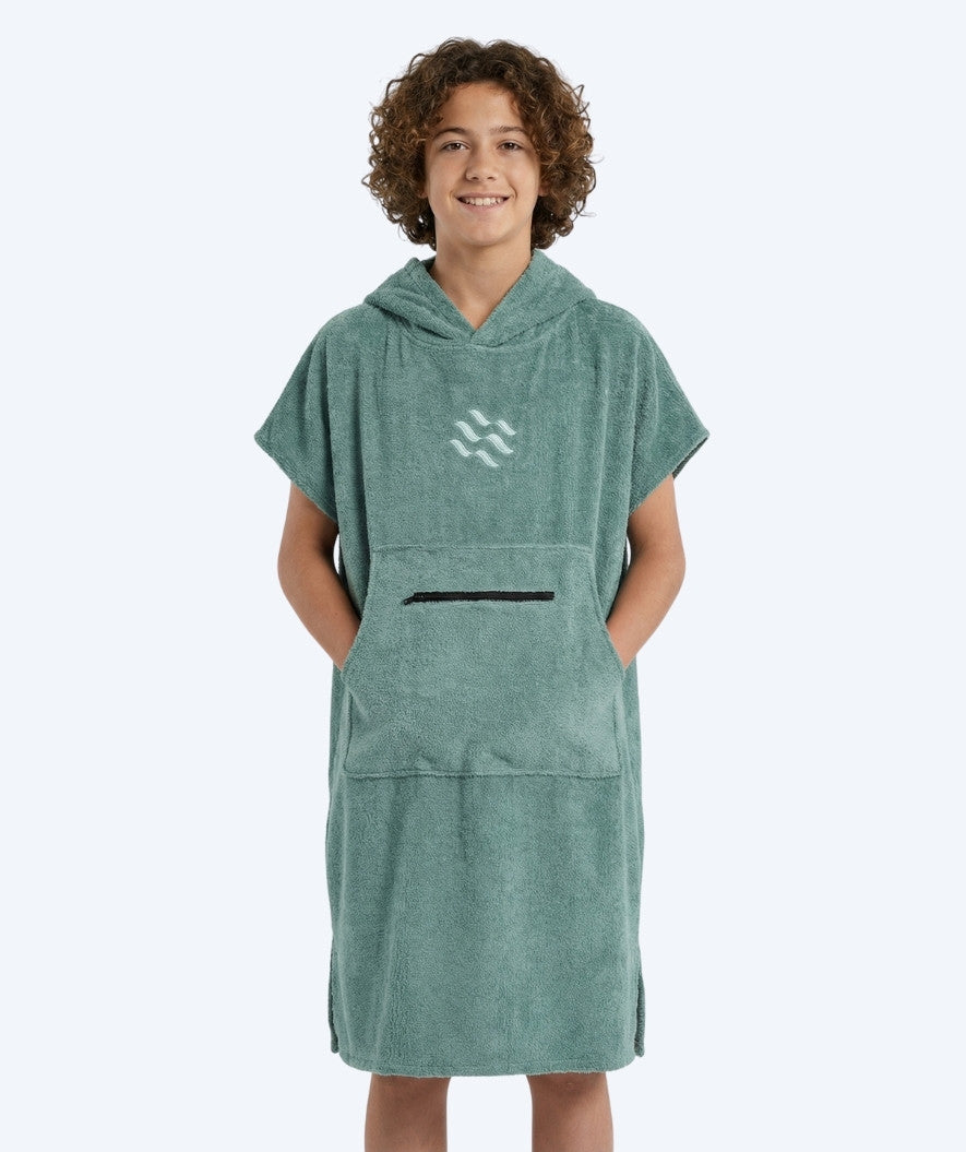 Watery badponcho för junior (6-15) - Bomull - Forrest Green