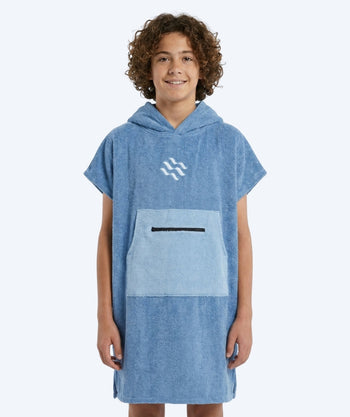 Watery badponcho för junior (6-15) - Bomull - Atlantic Blue