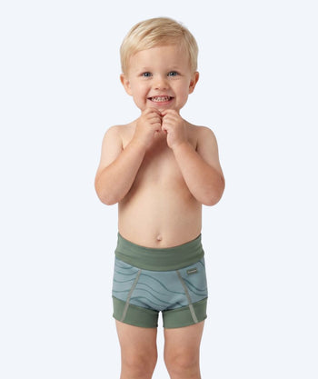 Watery blöjbadbyxor för barn - Neoprene Swim Nappy - Fjord Green