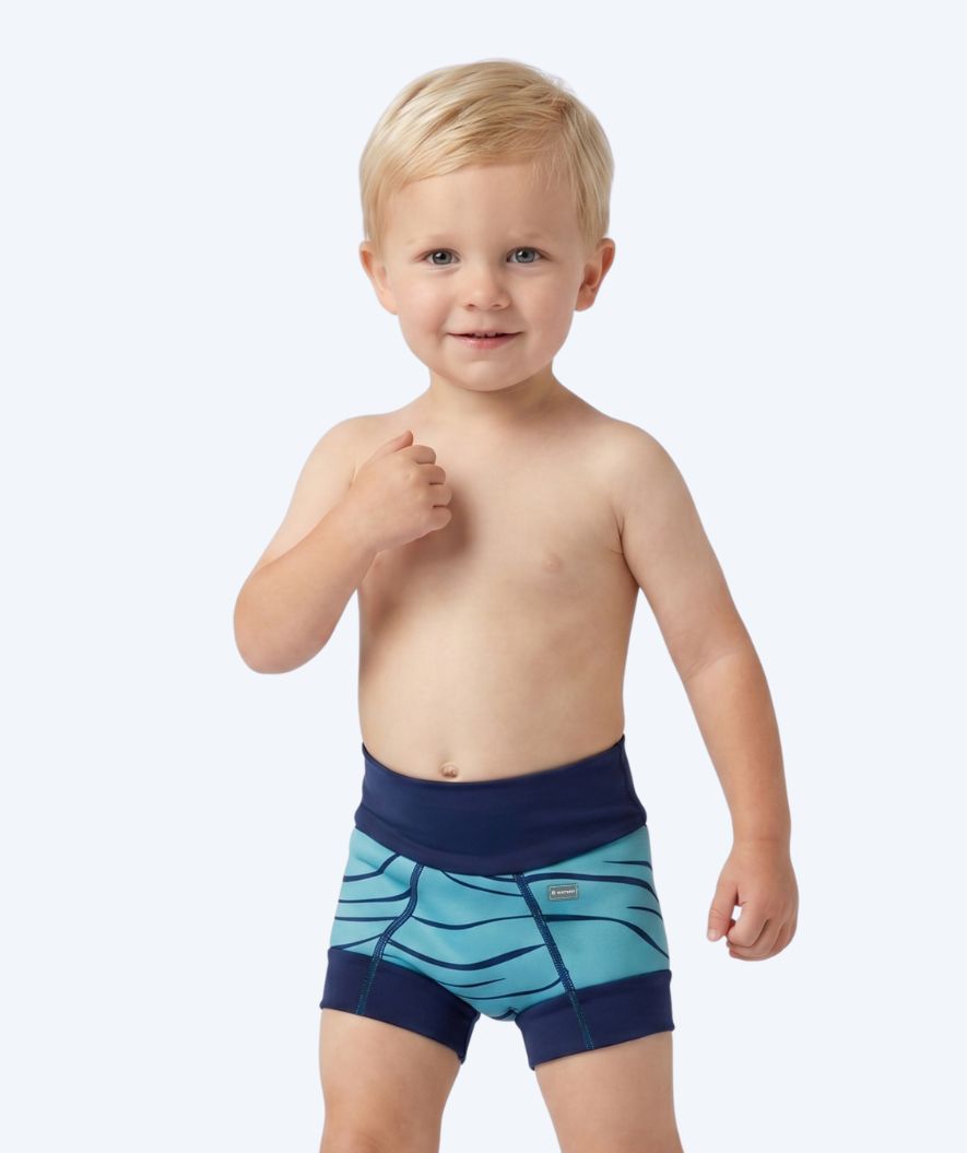 Watery blöjbadbyxor för barn - Neoprene Swim Nappy - Turquoise