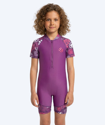 Watery UV dräkt för barn - Athena Kortärmad Rashguard - Lila
