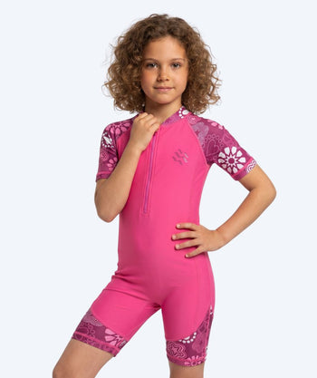 Watery UV dräkt för barn - Athena Kortärmad Rashguard - Rosa