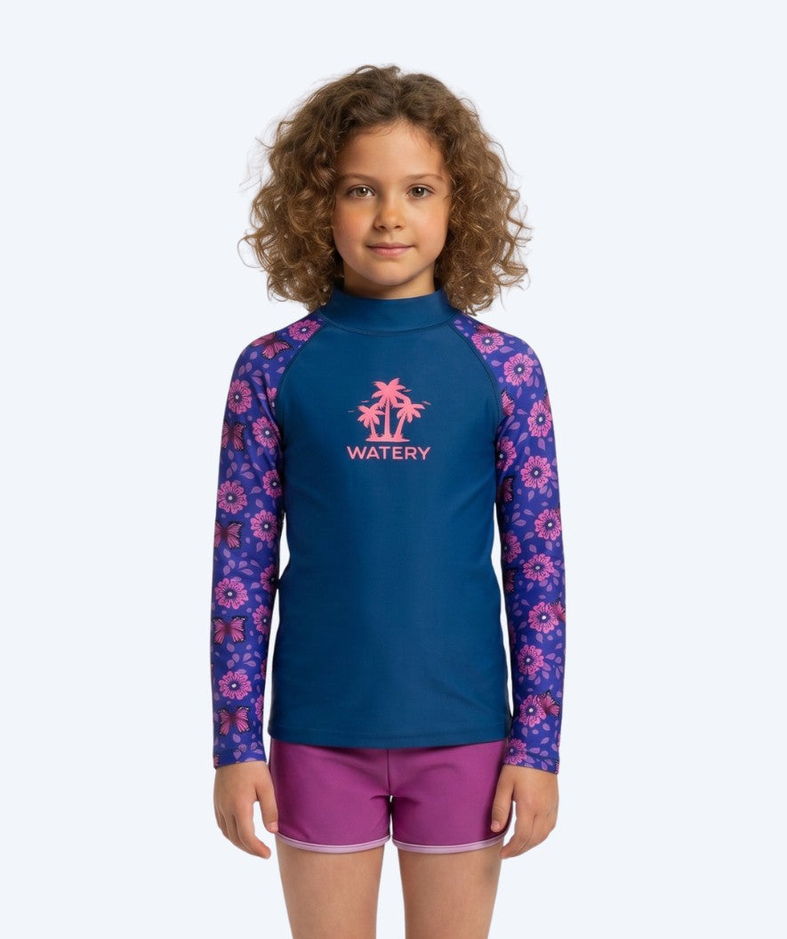 Watery UV-tröja för barn - Osiris Långärmad Rashguard - Lila/mörkblå