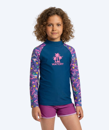 Watery UV tröja för barn - Osiris Långärmad Rashguard - Multifärgad/mörkblå