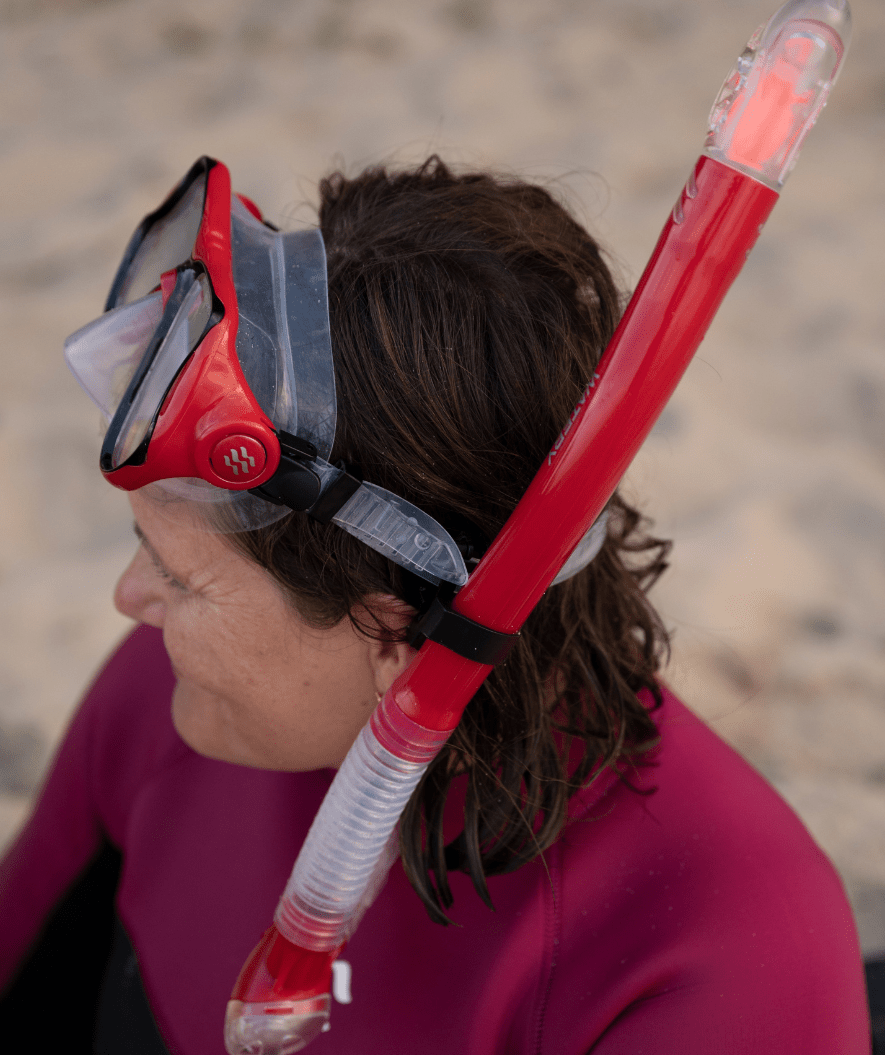 Watery Combo snorkelset för vuxna - Hudson Full-dry - Blå