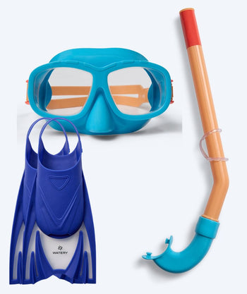 Watery snorkelset för junior (8-15) - Wyre/Bimasha - Orange/blå