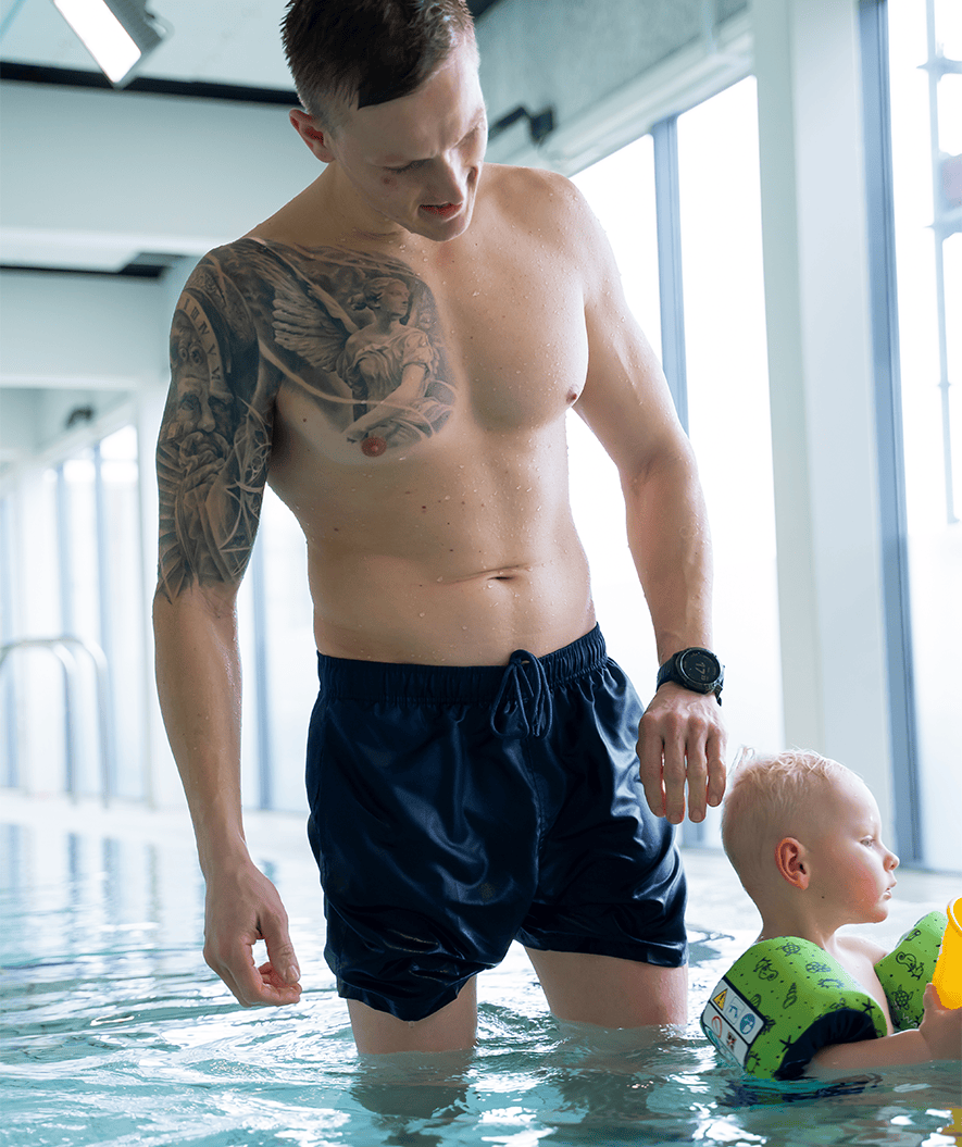 Watery badshorts för herr - Waverly - Mörkblå