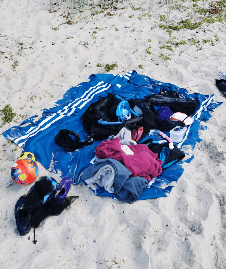 Watery microfiber handduk (180 x 200 cm) - Eco Nebraska Family - Svart