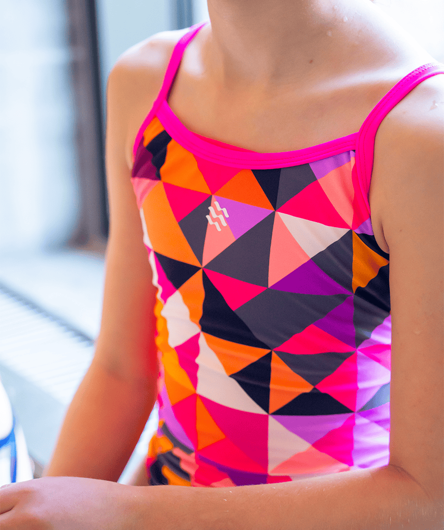 Watery baddräkt för flickor - Laguna - Rosa