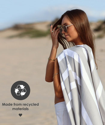 Summersand microfiber handduk - Marble Sand