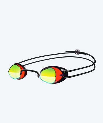 Arena motionssimglasögon - Swedix Mirror - Röd/gul