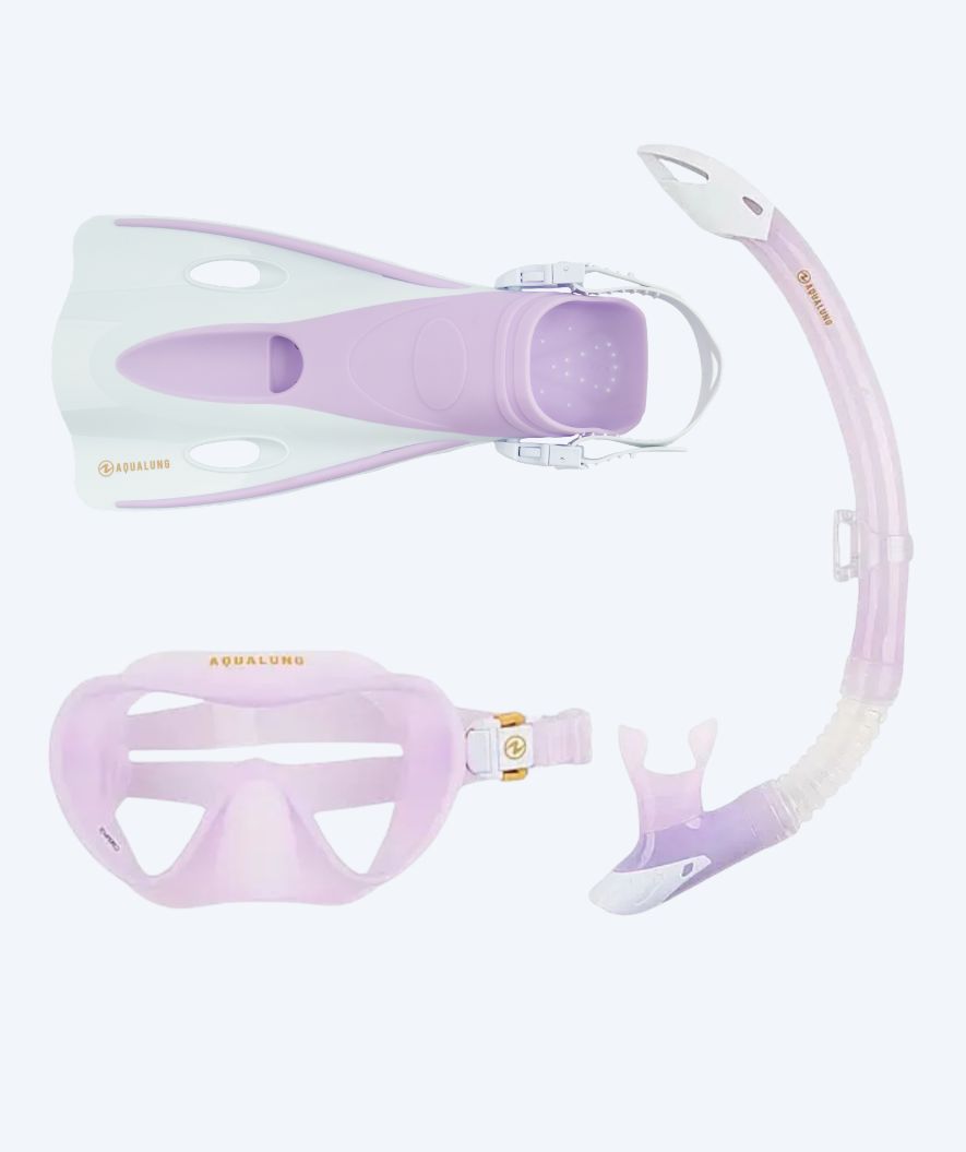 Aqualung snorkelset för vuxna - Nabul - Lila/vit