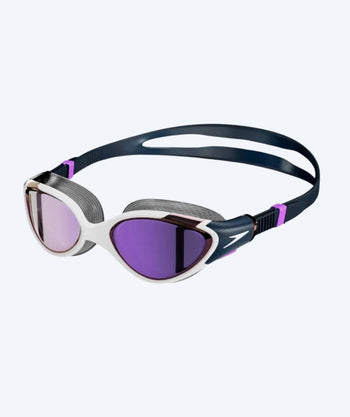 Speedo motionssimglasögon för dam - Biofuse 2.0 Mirror - Mörkblå/lila