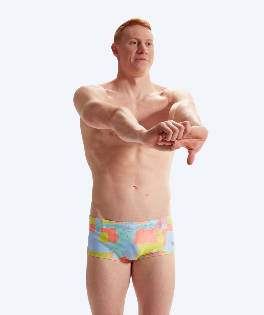 Speedo trunks för herr - Club Training Allover - Rosa/gul