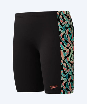 Speedo långa badbyxor för pojkar - Digital Panel - Svart/grön