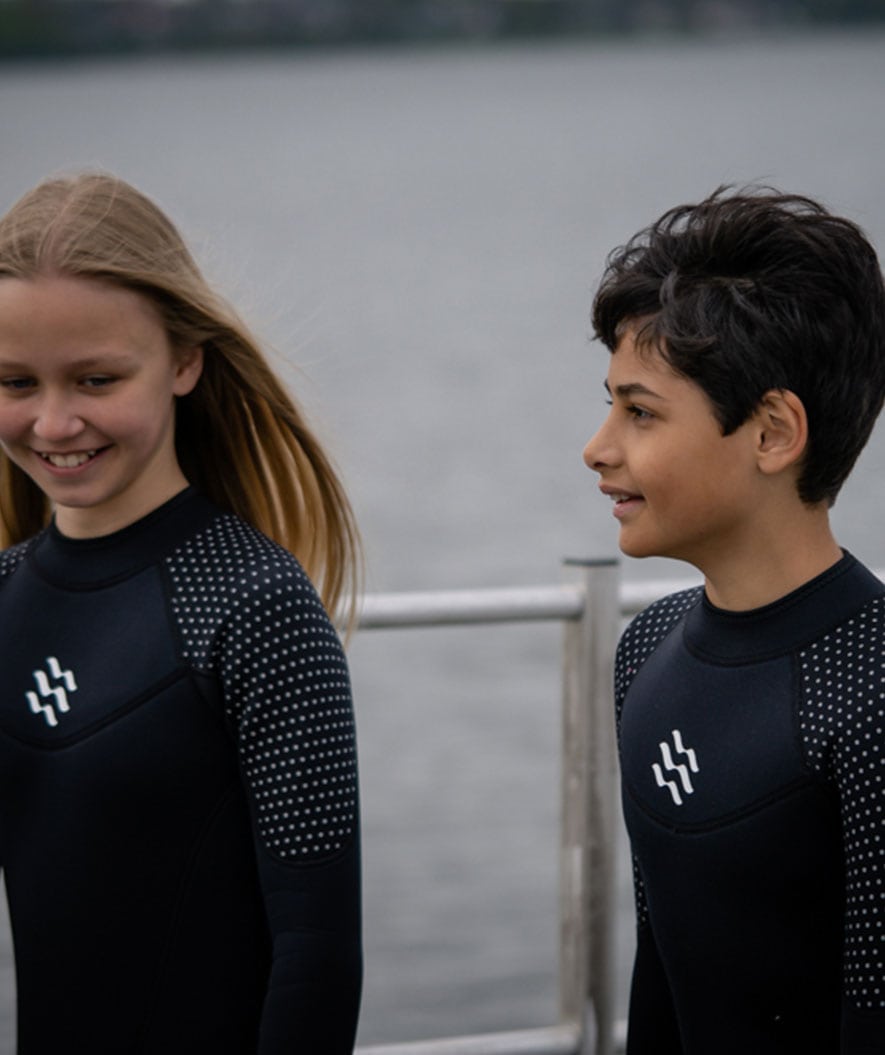 Watery våtdräkt för barn - Hedgehog (3mm) - Svart