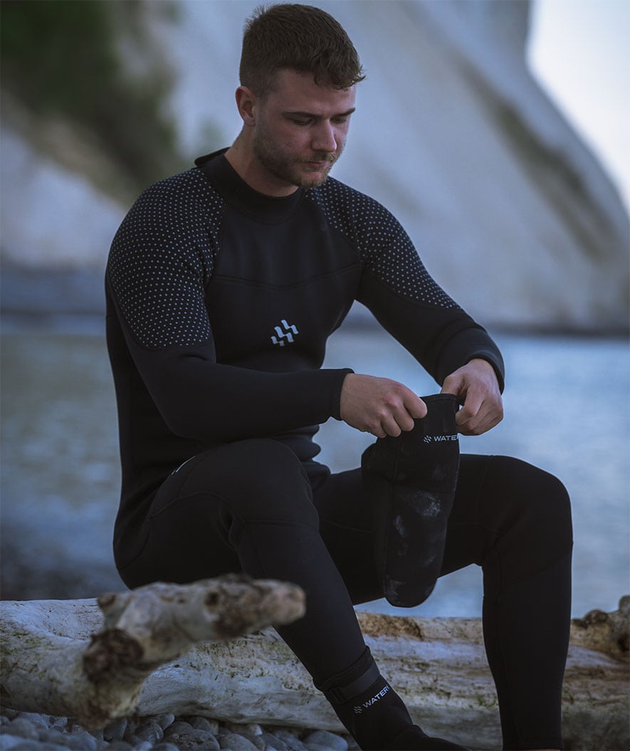 Watery neoprenstrumpor för öppet vatten - Reptile (3 mm) - Svart