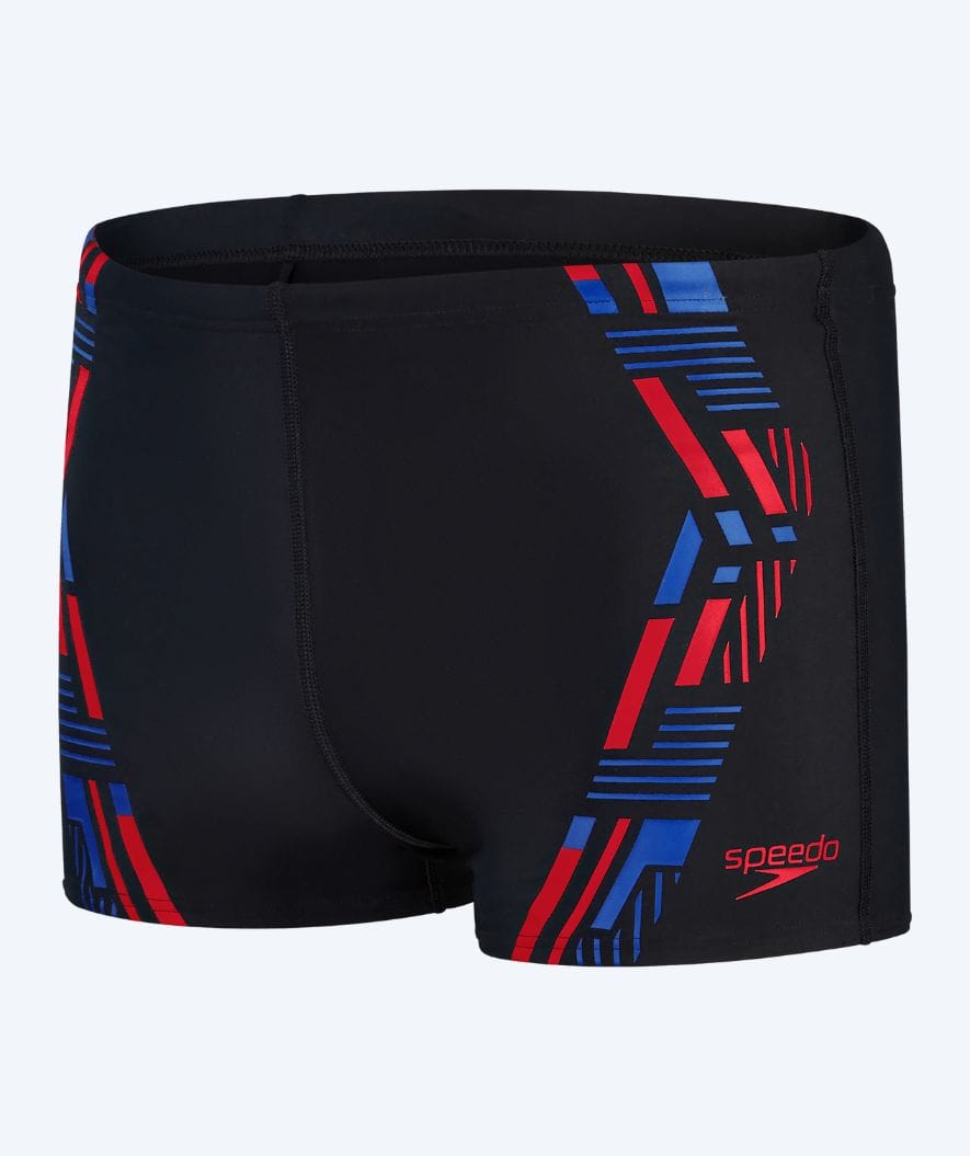 Speedo aquashorts för herr - Tech Print - Svart/blå