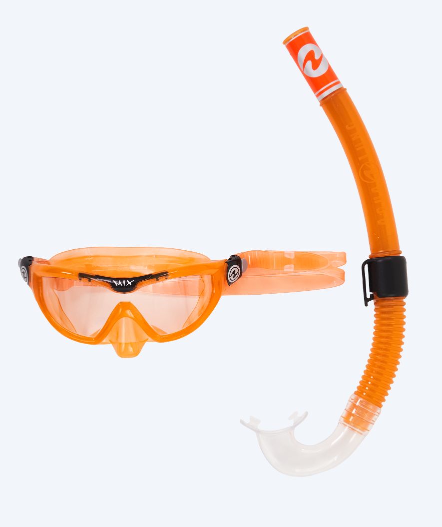 Aqualung Combo snorkelset för junior (4-8) - Combo Mix - Orange/svart