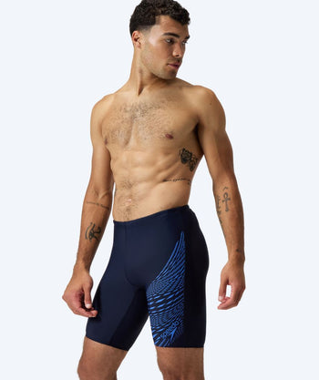 Speedo långa badbyxor för herr - Medley Logo - Mörkblå/Ljusblå