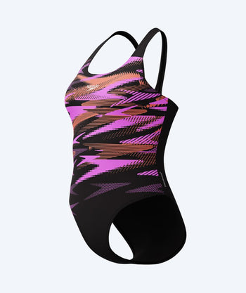 Speedo baddräkt för dam - Hyperboom Placement Muscleback - Svart/Rosa
