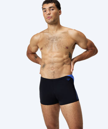 Speedo aquashorts för herr - Hyperboom Splice - Svart/Blå
