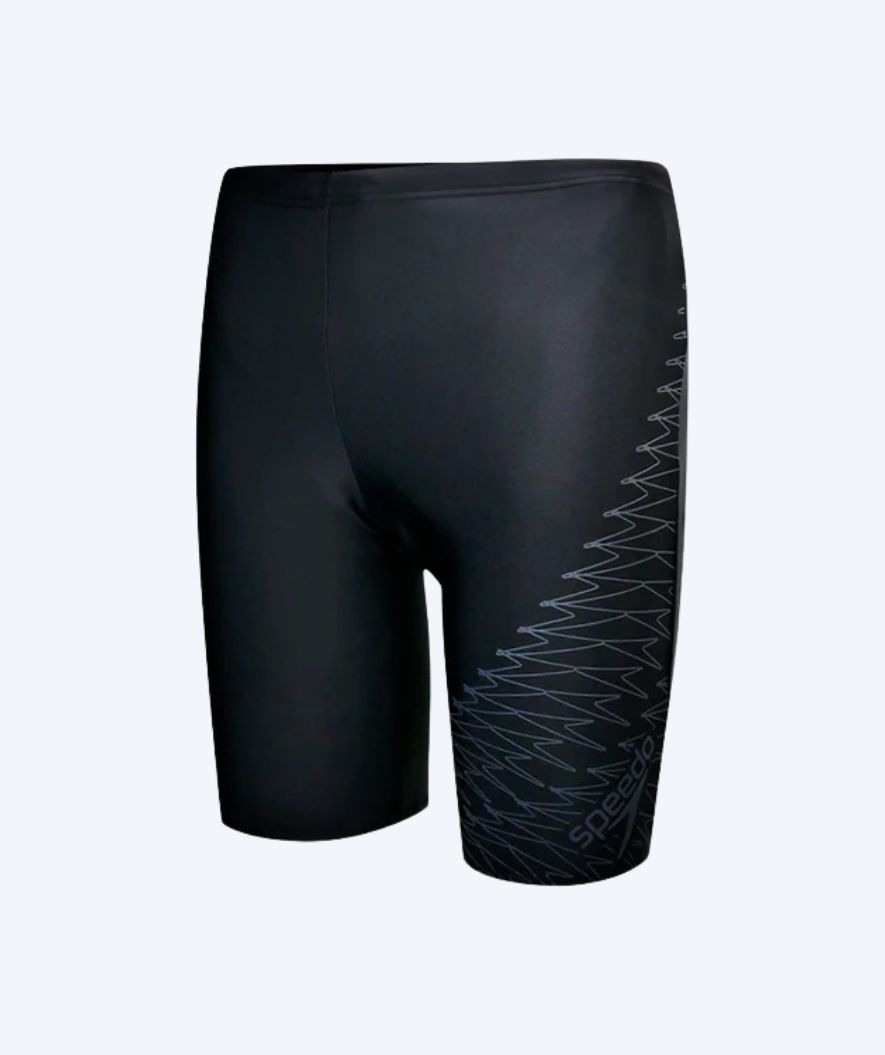 Speedo lange badebukser til mænd - Medley Logo - Sort/grå