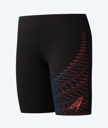 Speedo långa badbyxor för pojkar - Medley Logo - Svart/Rosa
