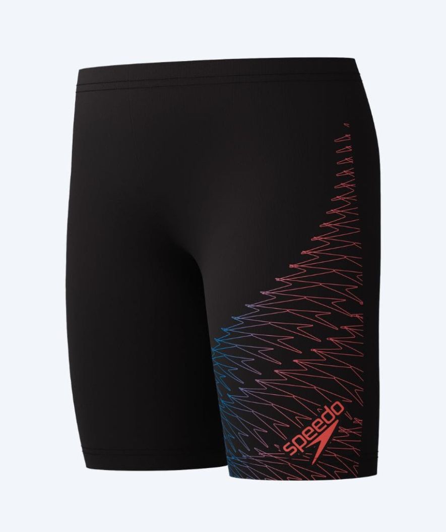 Speedo lange badebukser til drenge - Medley Logo - Sort/pink
