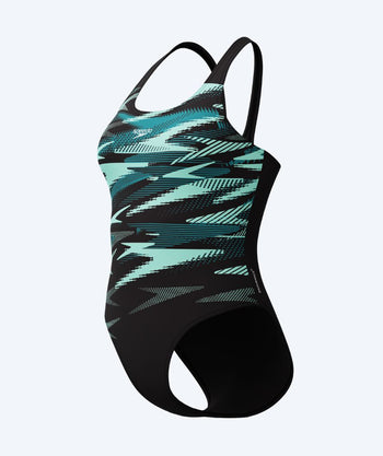 Speedo baddräkt för dam - Hyperboom Placement Muscleback - Svart/Turkos