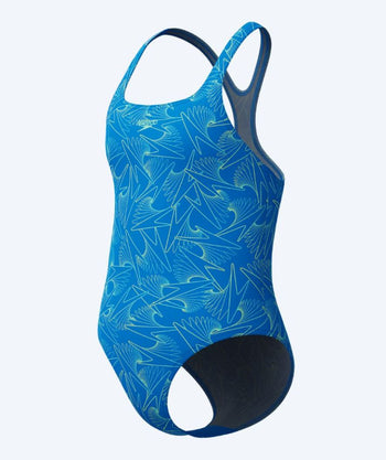 Speedo baddräkt för flickor - Hyperboom Allover Medalist - Blå/Grön