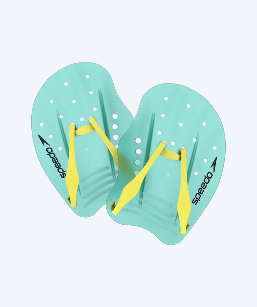 Speedo handpaddlar - Tech - Turkos/Gul