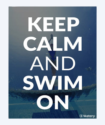 Watery simning poster - Keep Calm And Swim On