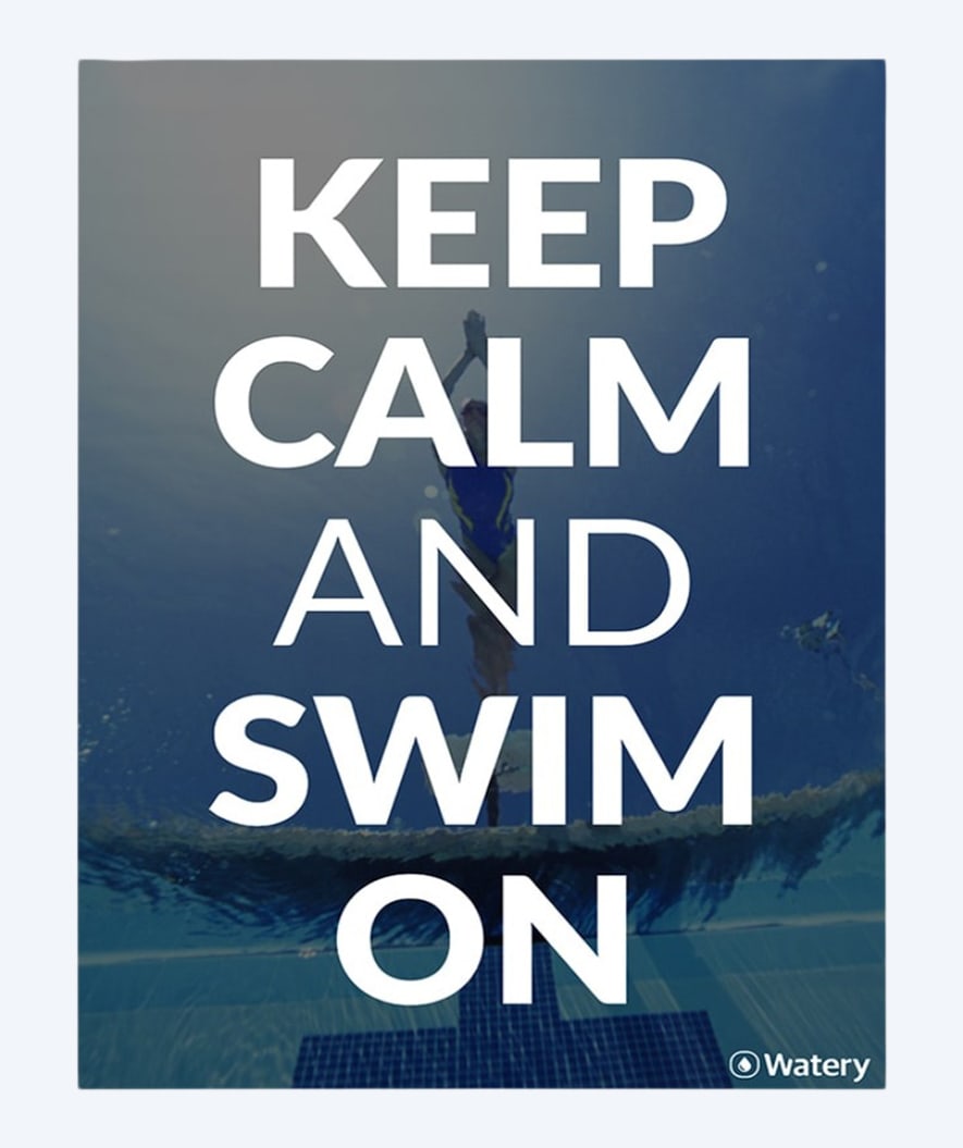 Watery simning poster - Keep Calm And Swim On