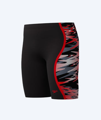 Speedo långa badbyxor för pojkar - Hyperboom Splice - Svart/grå