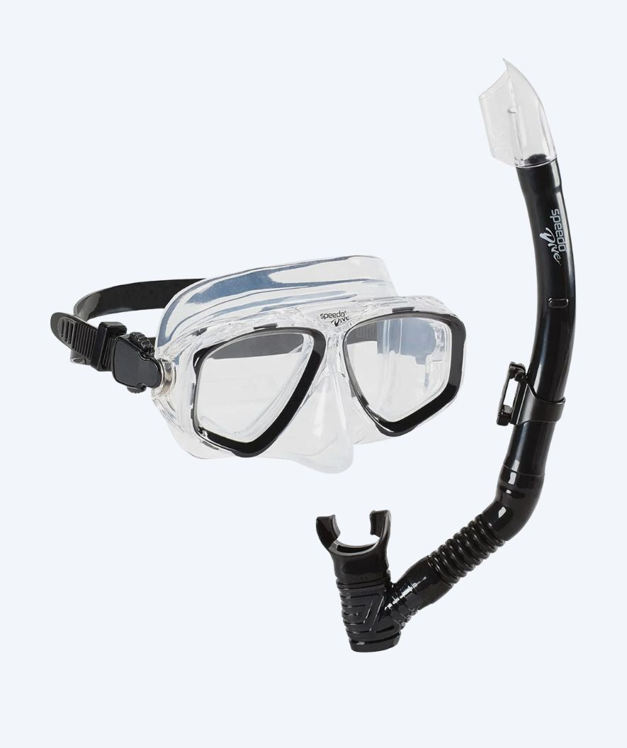 Speedo Combo snorkelset för vuxna - Adventure - Svart