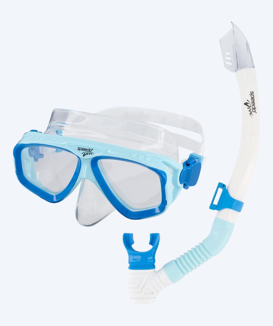 Speedo Combo snorkelset för vuxna - Adventure - Blå/klar