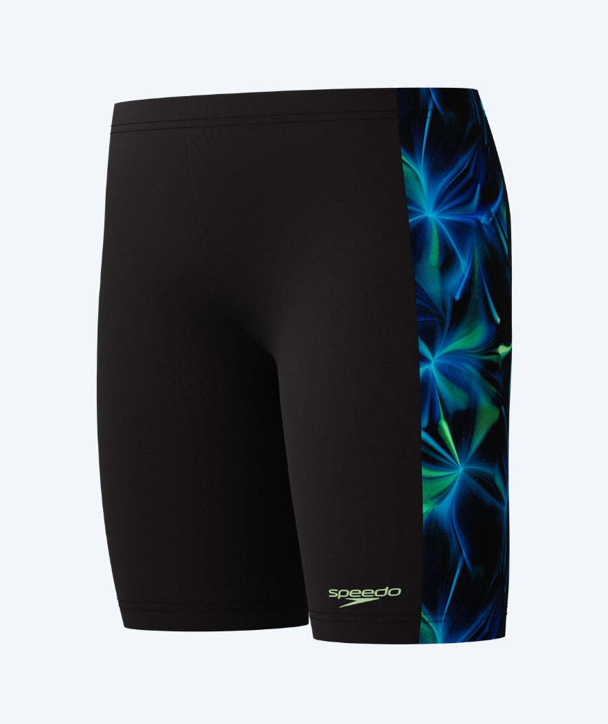 Speedo långa badbyxor för pojkar - Print Panel - Svart/grön