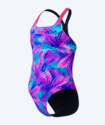 Speedo baddräkt för flickor - Print Powerback - Lila/rosa