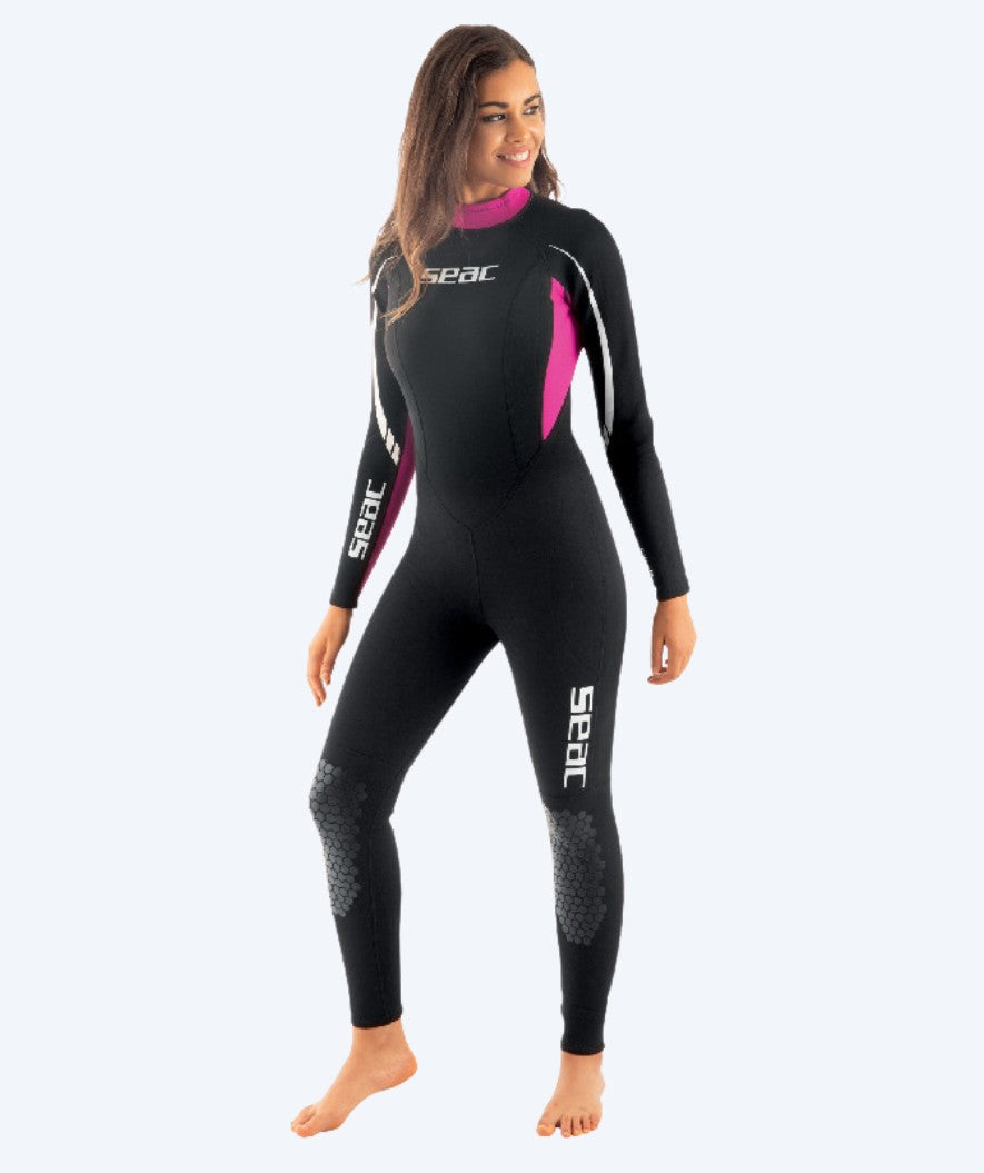 SEAC våtdräkt för dam - Relax Long 2.2 MM - Svart/rosa
