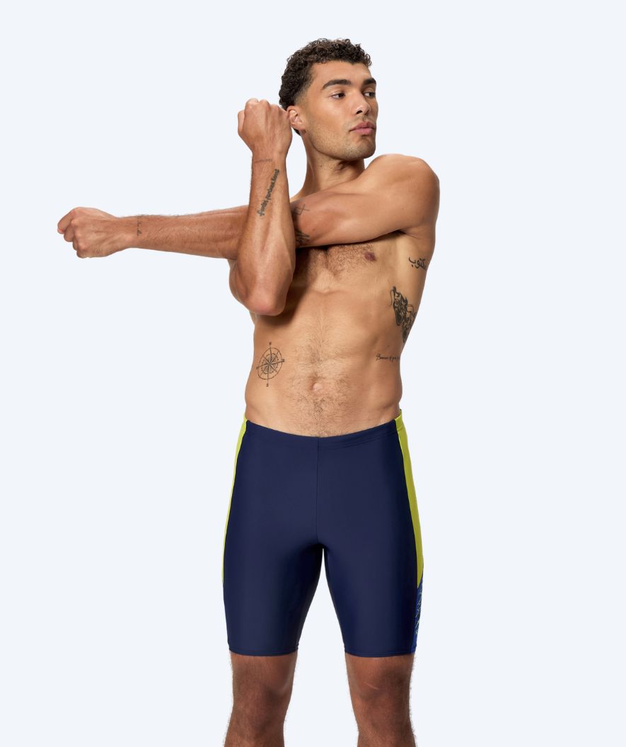 Speedo långa badbyxor för herr - Dive - Mörkblå/Gul